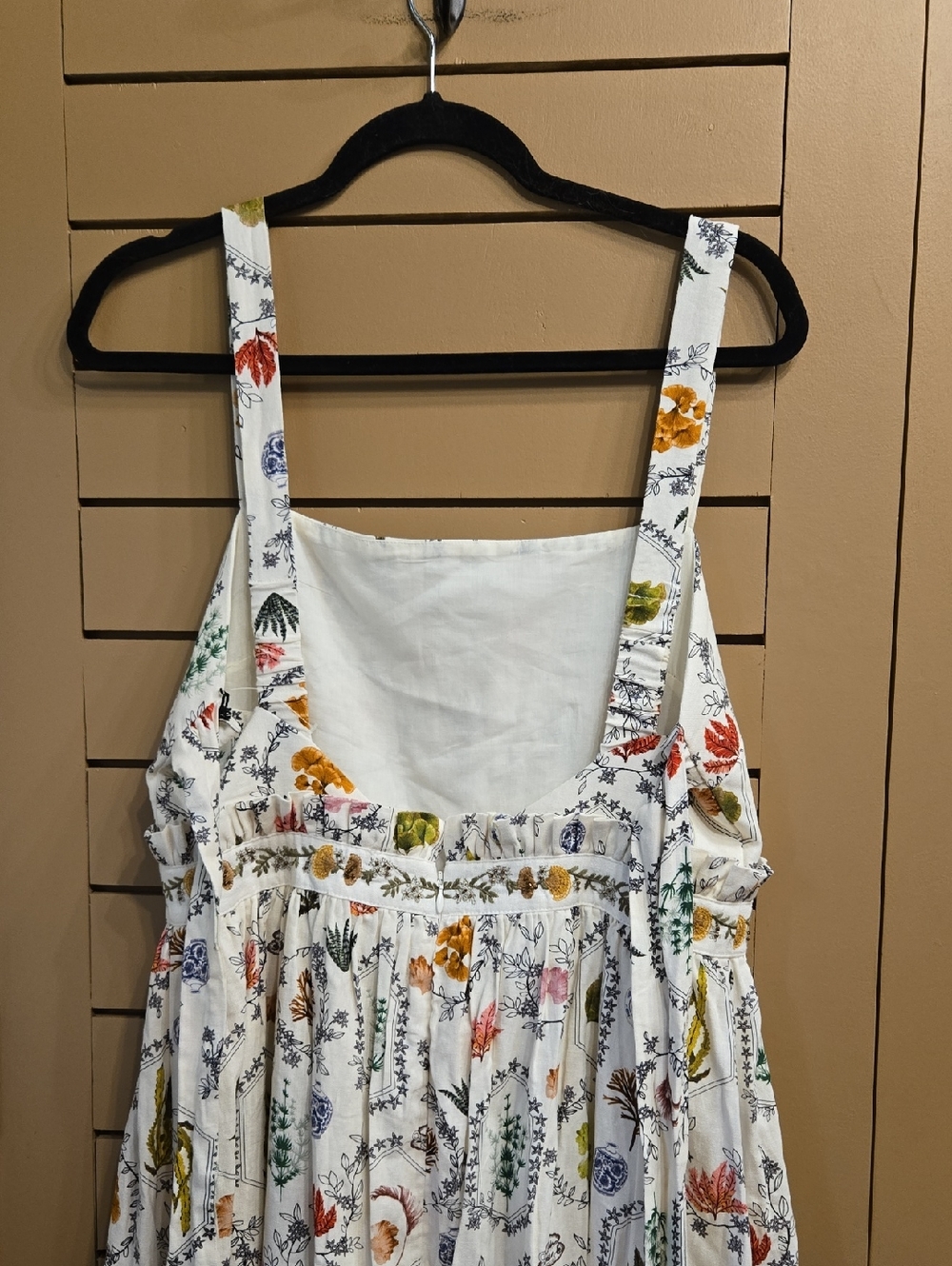 Christain Lacroix Linen Blend Floral Beaded Dress Size Medium - Picture 7 of 11